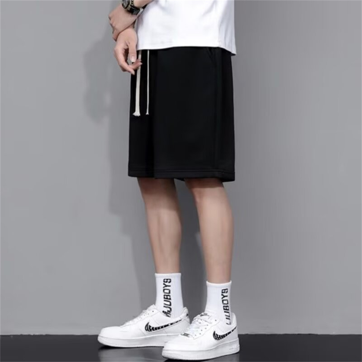 Shorts de course d'été pour hommes, décontractés, pour le jogging, couleur unie, avec cordon de serrage, amples, séchage rapide, pour la gym et le sport