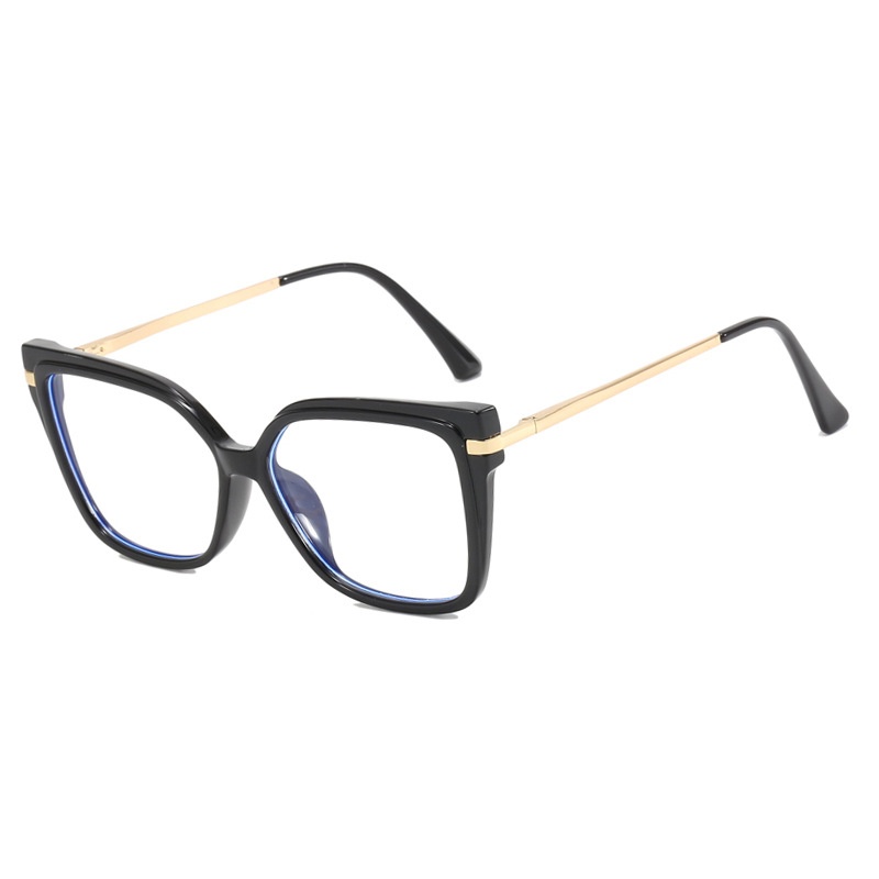 Mode léopard imprimé monture de lunettes tendance cadre carré lentille plate nouvelles femmes Anti lumière bleue lunettes ordinateur lunettes
