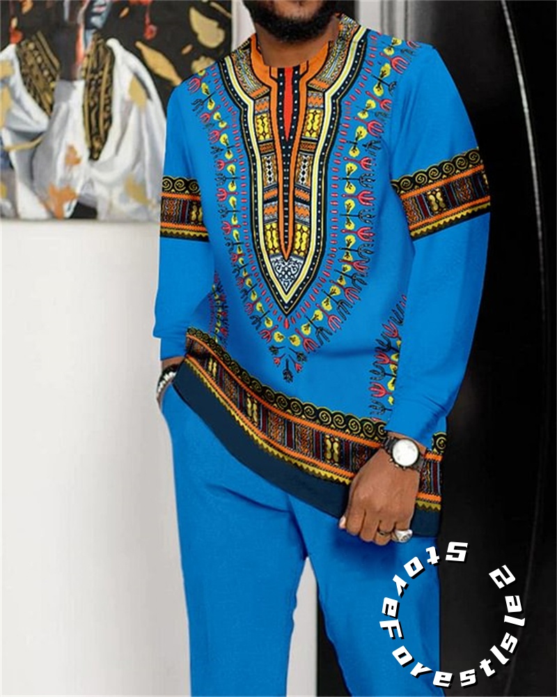 Ensemble de Vêtements Africains pour Homme, Streetwear Décontracté à Manches sulf, Tenue de Marche, 2 Pièces