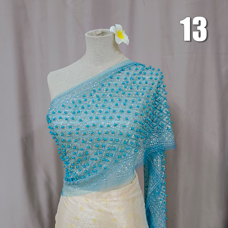 Femmes Style ethnique perles brillantes dentelle Shaw écharpe Wrap Cape maille courte couverture hauts danse châle plage vacances paillettes haussement d'épaules