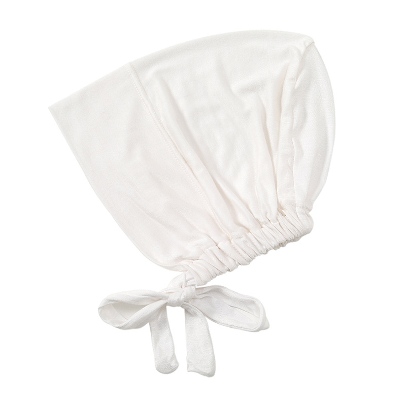 Sous-Hijab Musulman Ajustable à Nouer, Bonnet Intérieur Doux et Extensible de Couleur Unie, Casquette Respirante en Modal pour Femme, Usage Quotidien