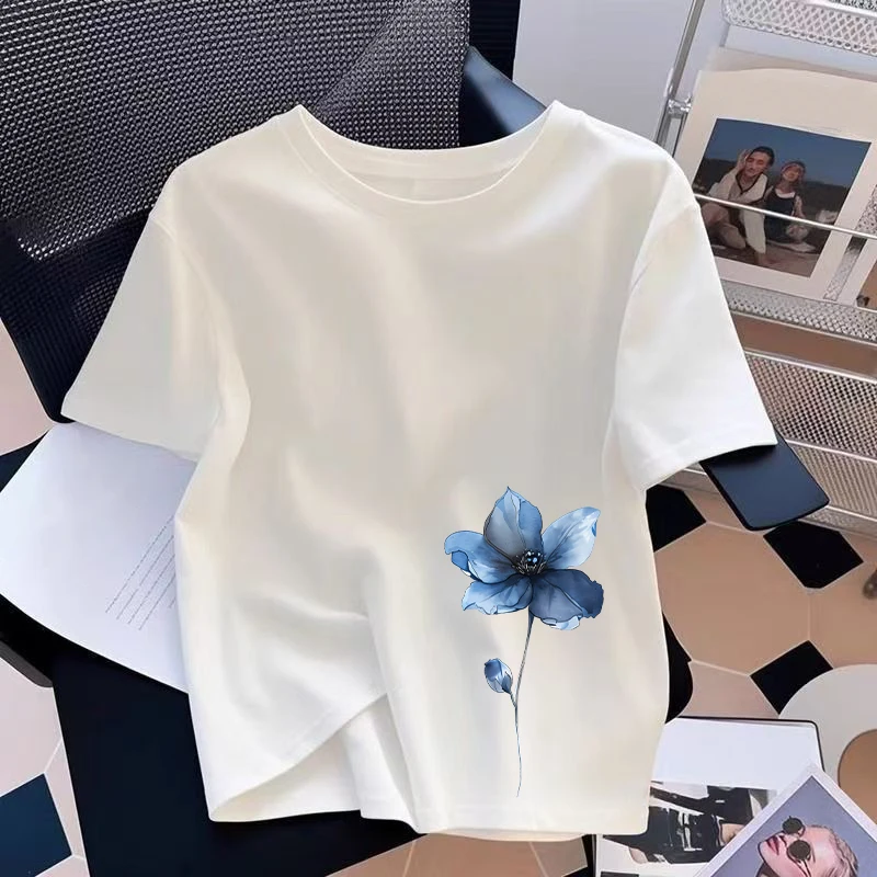 T-shirt oversize pour femme, été, décontracté, mode quotidienne, pur coton, manches courtes, haut 2026, confortable pour la maison et l'extérieur, doux, mignon, tailles S-3XL