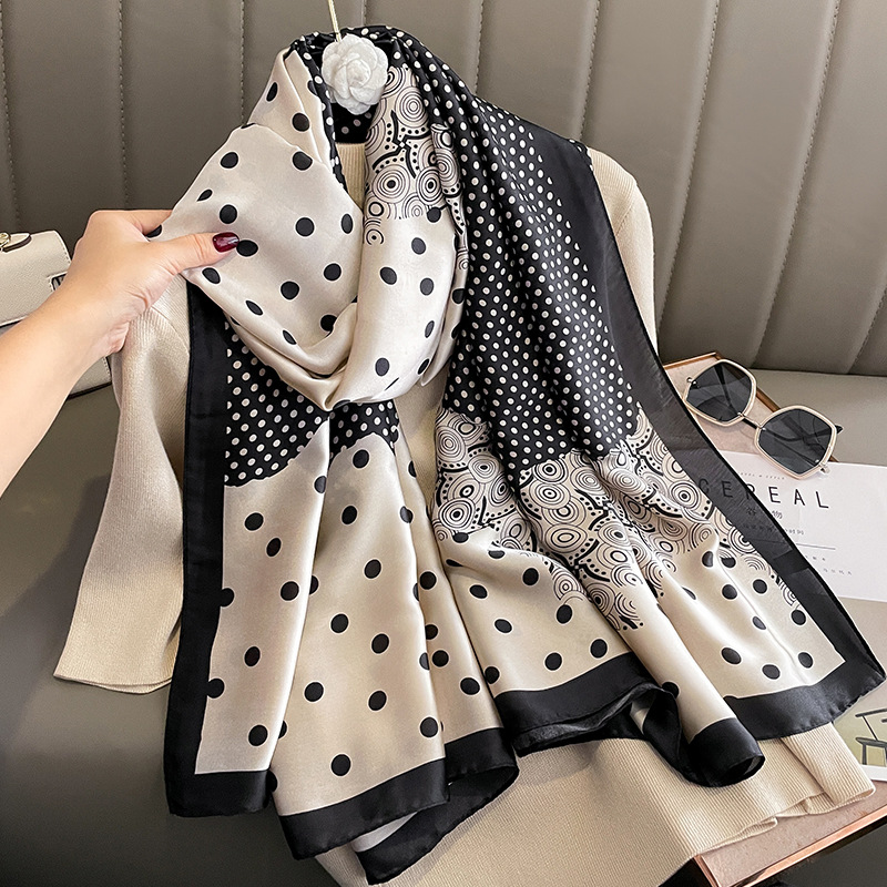 Écharpe de printemps pour femmes, Design de luxe, en Polyester, écharpe lisse, châle doux, écharpe de plage