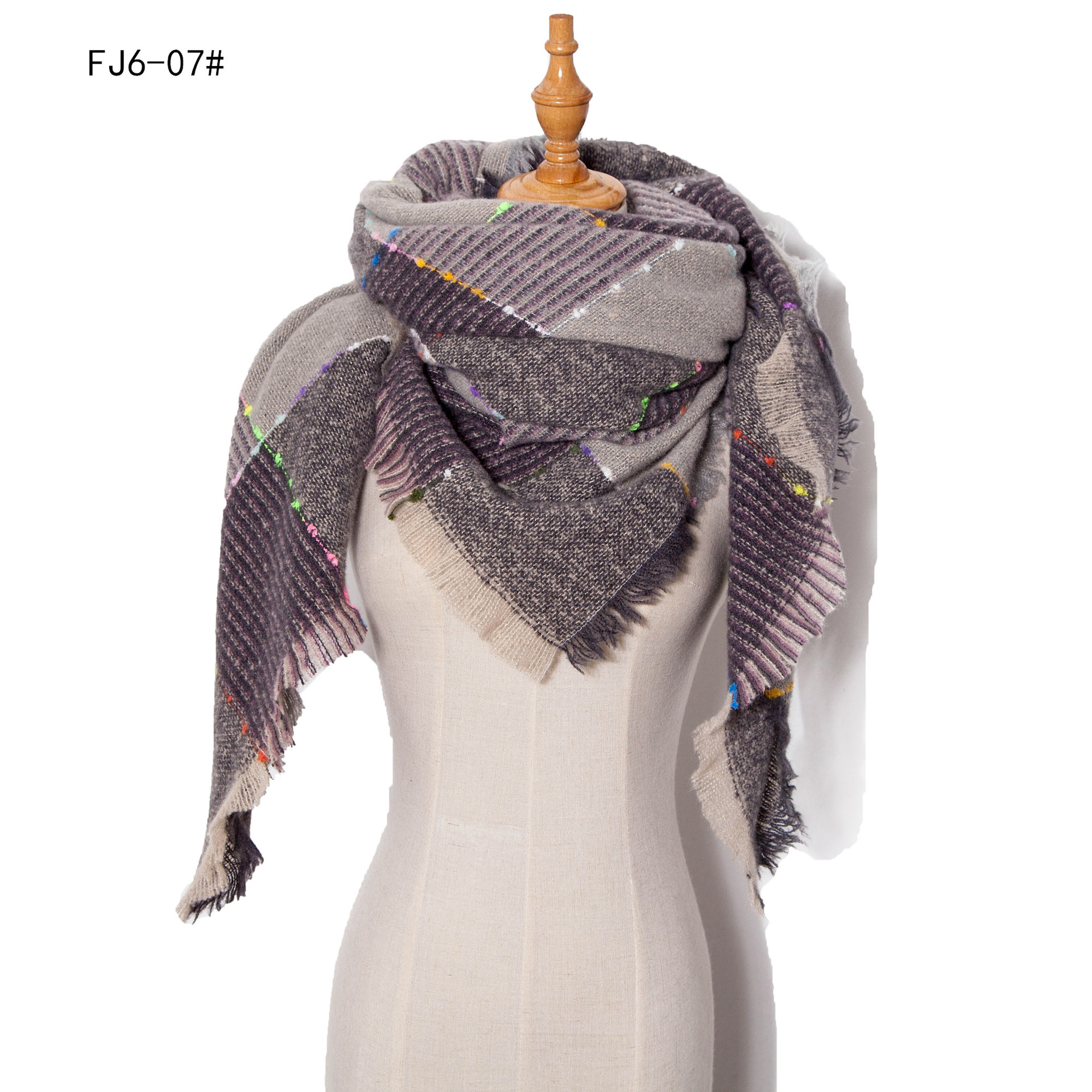 Femmes hiver écharpe Triangle tricoté écharpe décontracté dames Plaid Pashmina châle et enveloppement femme Foulard foulards Echarpe Bufanda
