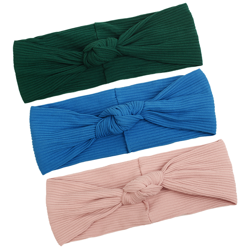 Geebro – bandeau élastique pour femmes, style Boho, rayé, noué, Turban enveloppant, en coton, accessoires pour cheveux, été
