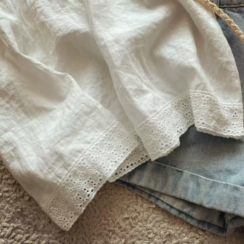 Camisole d'été en coton blanc pour femmes, débardeur décontracté style boho plage, nouveau