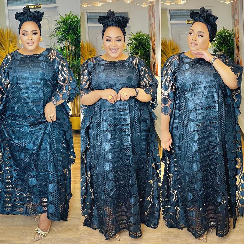 Robe africaine élégante pour femmes, Dashiki traditionnel, mode dentelle, Boubou, grande taille, robe de soirée de mariage, caftan musulman, Maxi