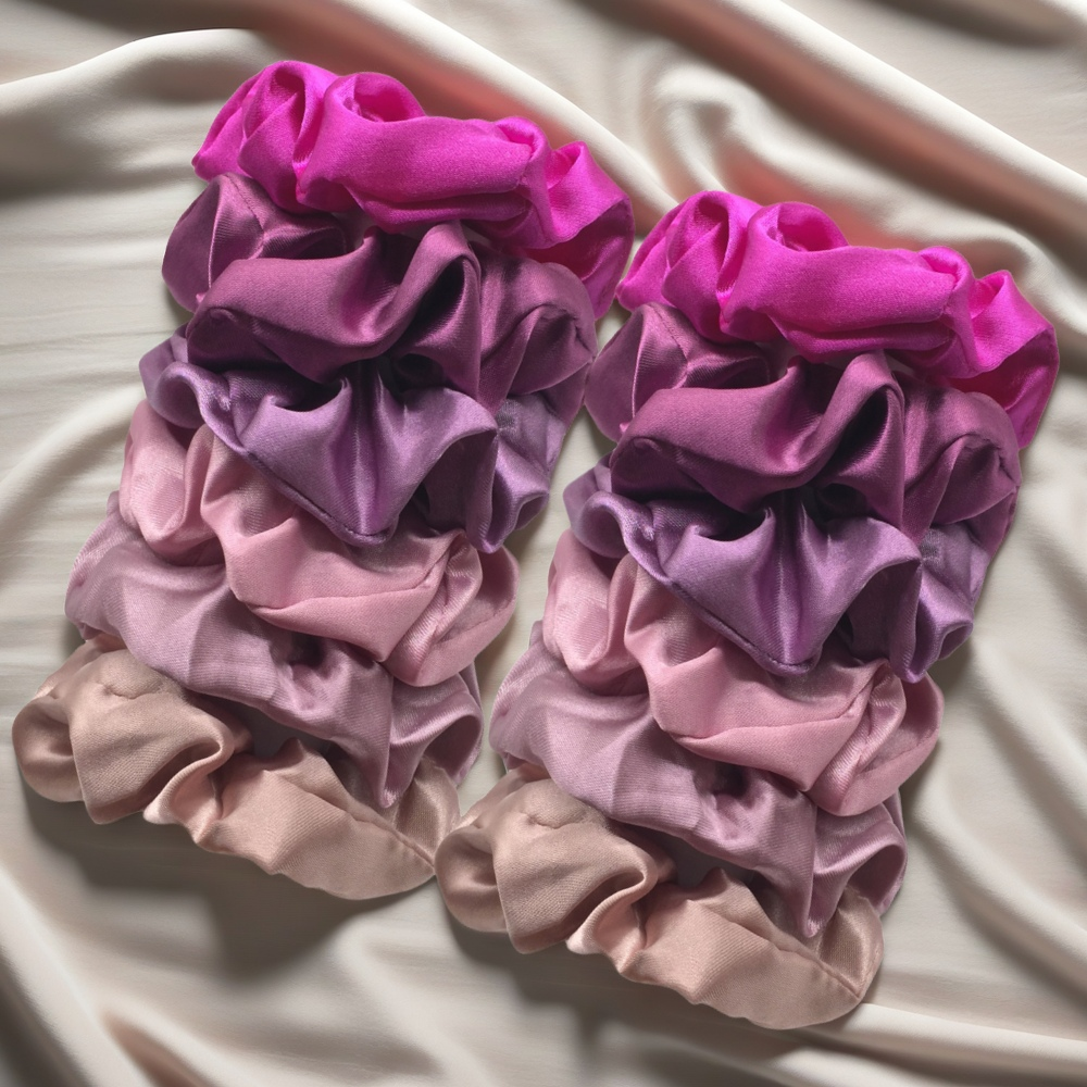 Chouchous en Satin colorés, 12 pièces, accessoires pour cheveux confortables et simples pour femmes et filles