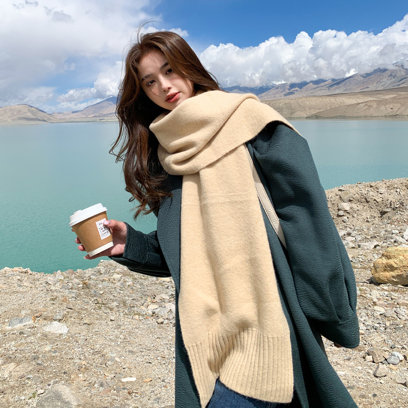 Écharpe longue en laine pour femme, dernier Styles, rouge, vert, écharpe de noël, Style chaud, doux et épais, châle, dernière collection automne-hiver 2023