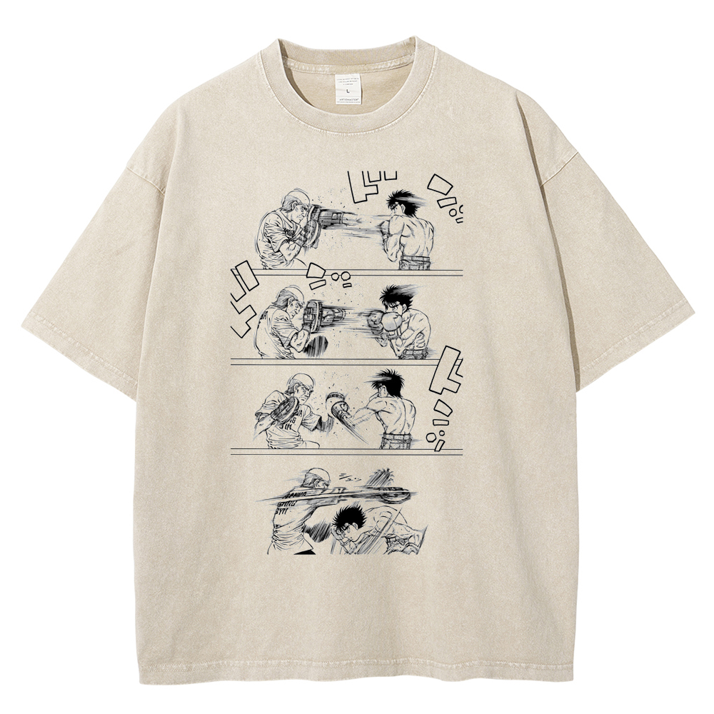 Hommes femmes Hajime No Ippo Anime T-shirt Kamogawa boxe gymnase Makunouchi Takamura KGB graphique T-shirt mâle lavé coton t-shirts