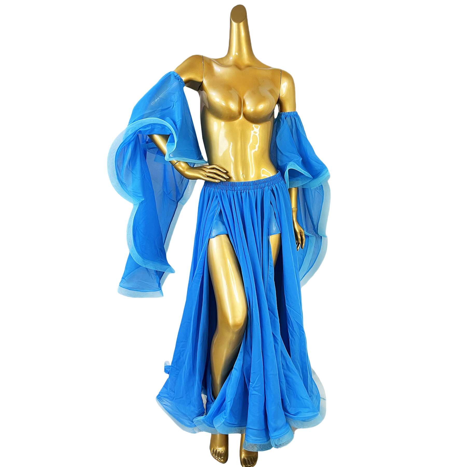 Costume de brevdu Ventre en Mousseline de Soie pour Femme, Brassard, Manches, Jupe, Robe, Accessoire de Performance, Vente en Gros