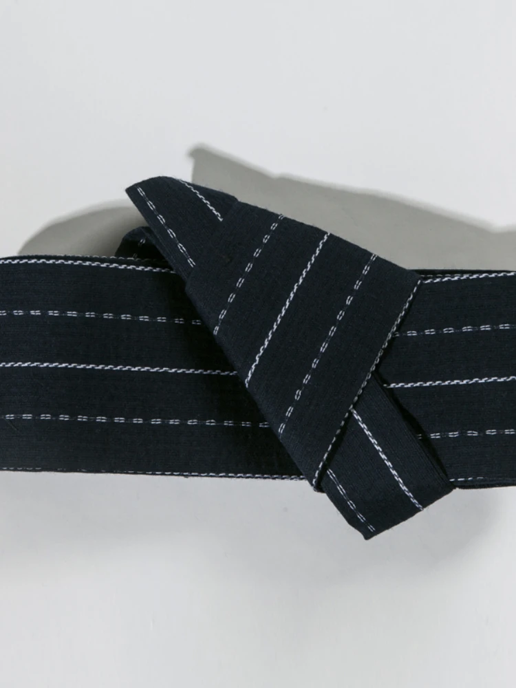Ceinture Obi japonaise pour hommes, Kimono Yukata, Costumes traditionnels japonais, accessoires de ceinture Yukata, ceinture rayée Harajuku