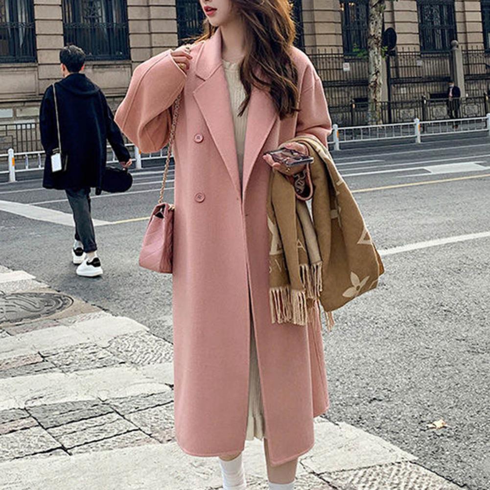 Manteau long en laine à double boutonnage pour femme, pardessus rétro pour femme, coupe-vent pour femme, mode automne et hiver, nouveau