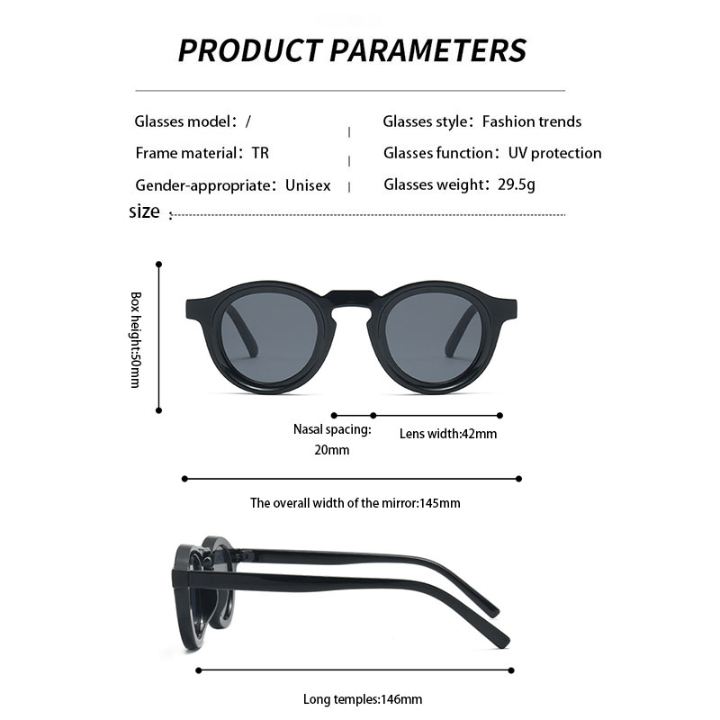 Lunettes de soleil de marque de luxe de mode lunettes de soleil rondes rétro lunettes de soleil de créateur à la mode lunettes de soleil Anti-Uv Premium