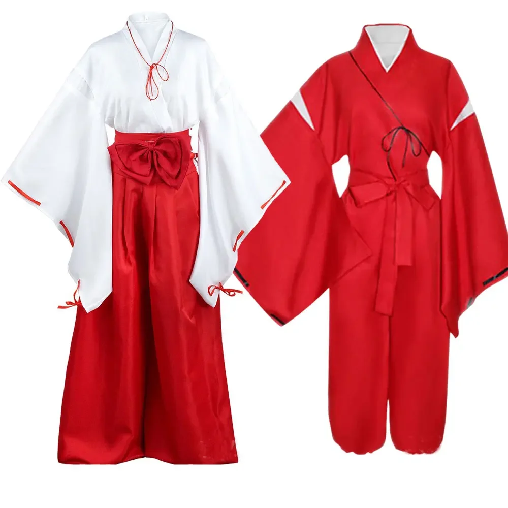 Anime filles garçons Cosplay Inuyasha Kikyo Kimono Costumes ensembles Halloween carnaval habiller tenues fête Disfraz uniforme