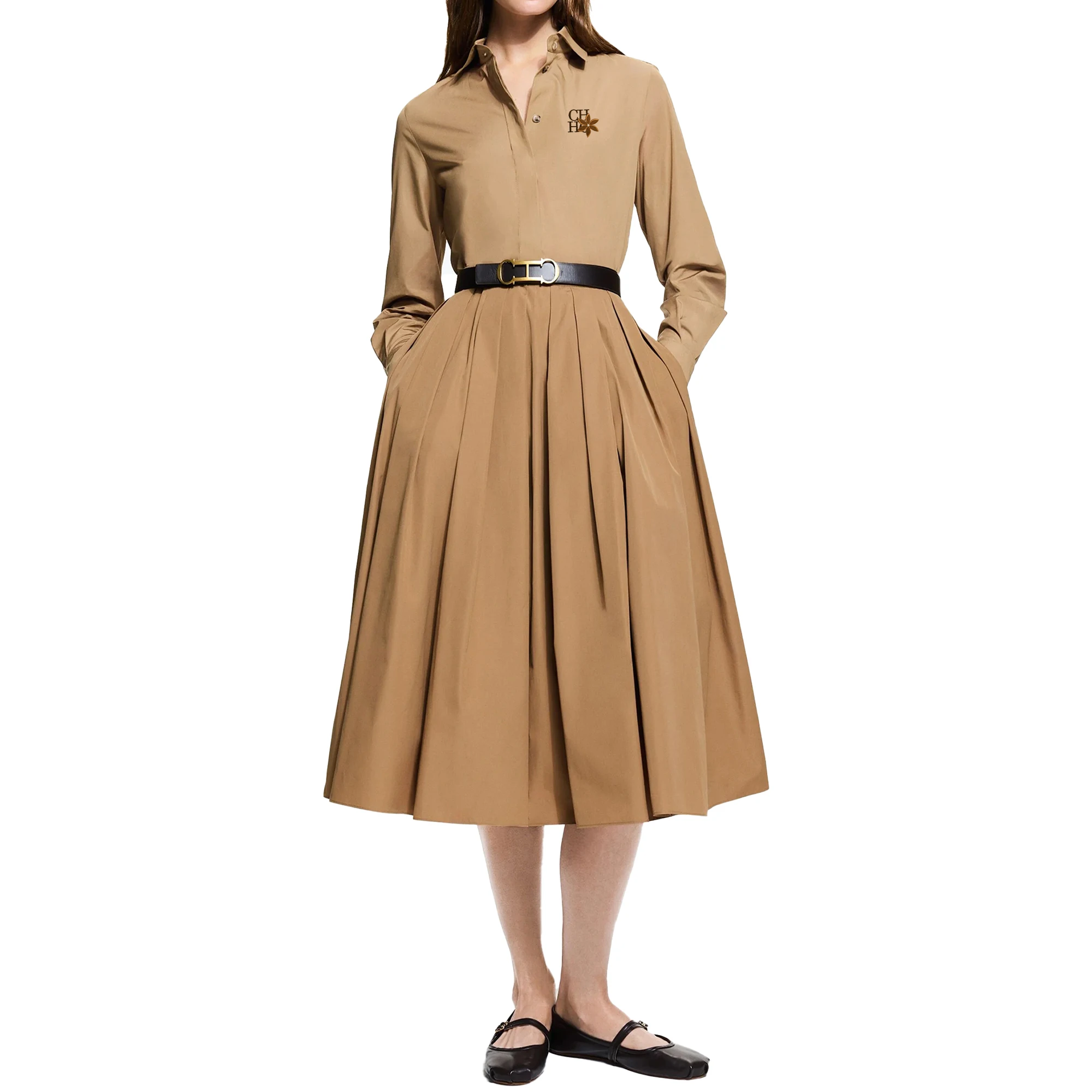 Chemise pour femme CHCH, décontractée, pour le travail, col à revers, chemisiers de bureau pour femmes