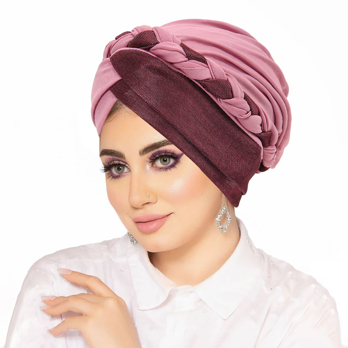 2025 nouvelles femmes musulmanes Hijabs dame islamique chapeaux tresse tête enveloppement chimio casquette Turban chapeau sommeil casquette Cancer chapeau