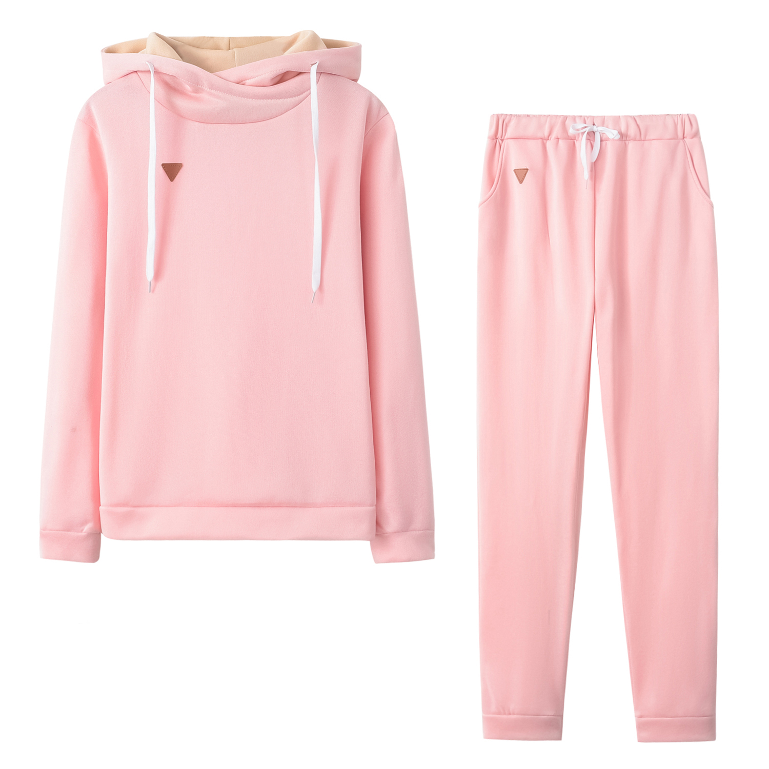 Automne et hiver Europe et états-unis vêtements pour femmes Style polaire mode joints en cuir chapeau à manches longues Sport décontracté