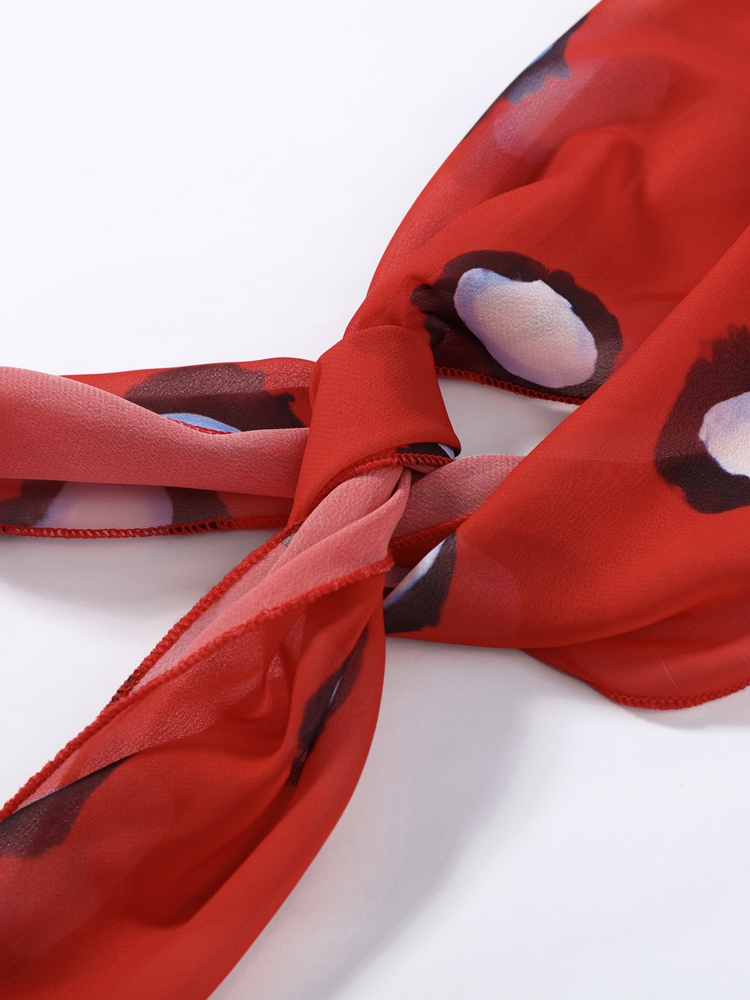 Chemisier ample léopard pour femme, à manches longues, à empiècements, simple boutonnage, avec ceinture foulard, collection été 2026, hauts décontractés