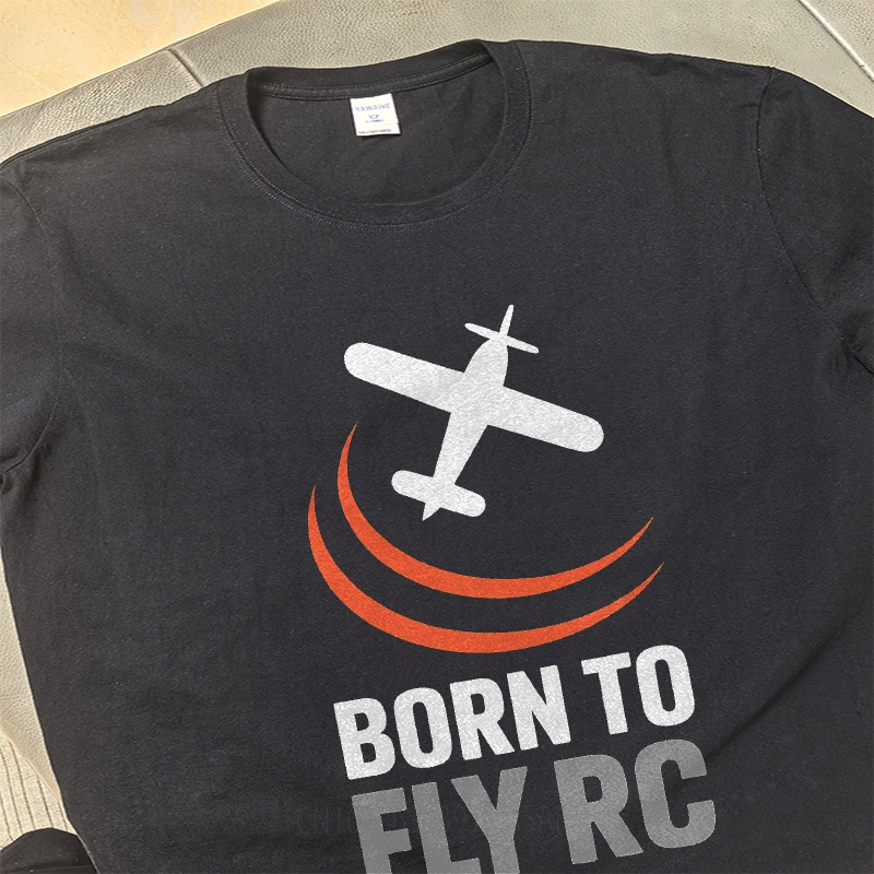 Mode été pour son t-shirt Born To Fly Rc avion Logo à manches courtes entraînement col rond T-shirt Hip-hop pas cher T-shirt