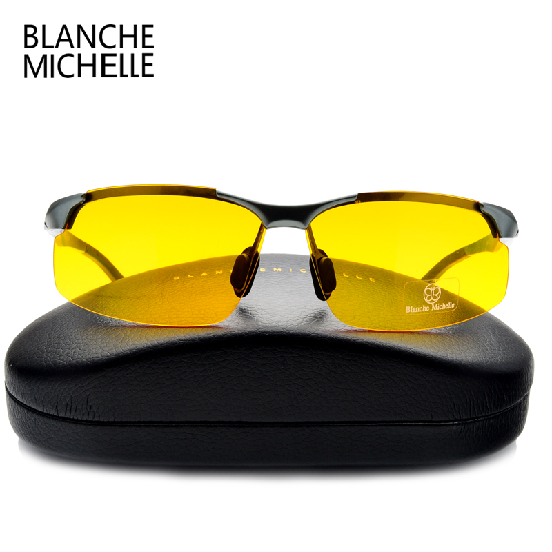 Lunettes de soleil polarisées en aluminium et magnésium pour hommes, pour sport, conduite, Vision nocturne, pêche, UV400, sans monture, 2024