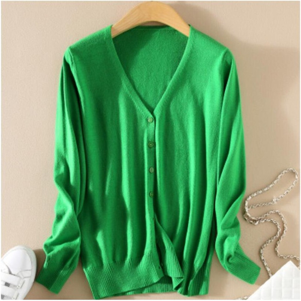 Cardigan coréen à col en V pour femmes, pull à manches longues, manteau pour dames, grande taille 3XL, printemps, automne