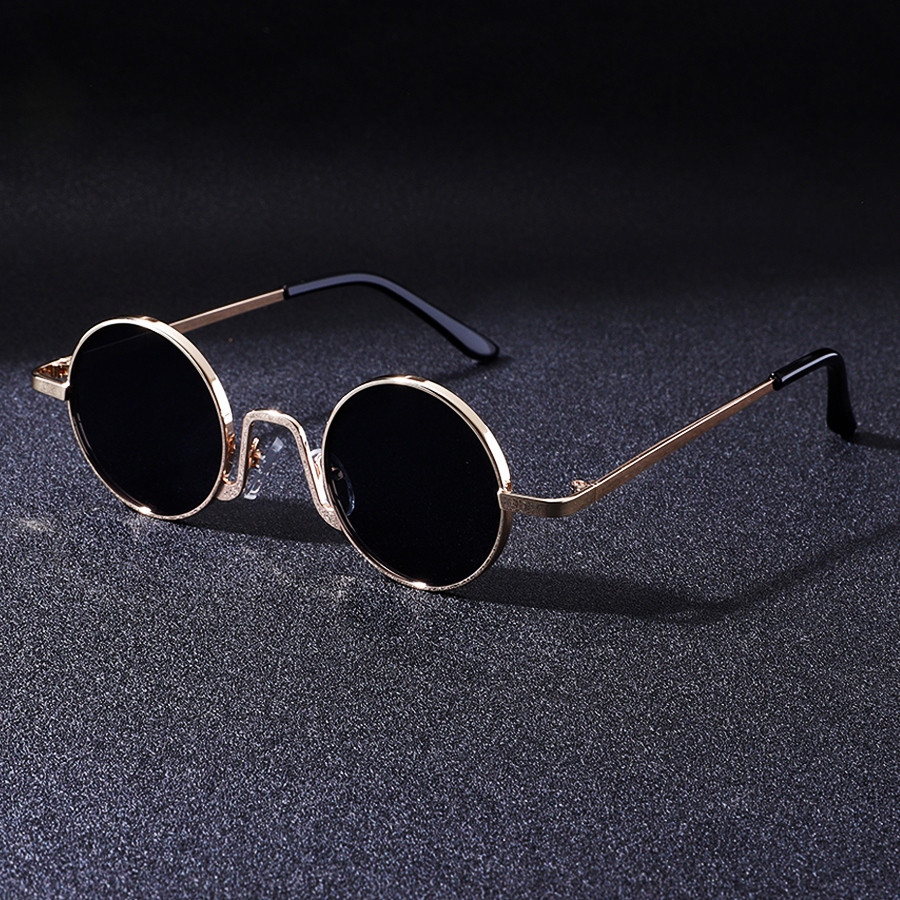 Lunettes rondes rétro Steampunk, lentille PC avec plusieurs Options de couleurs, pour hommes et femmes, accessoires Photo