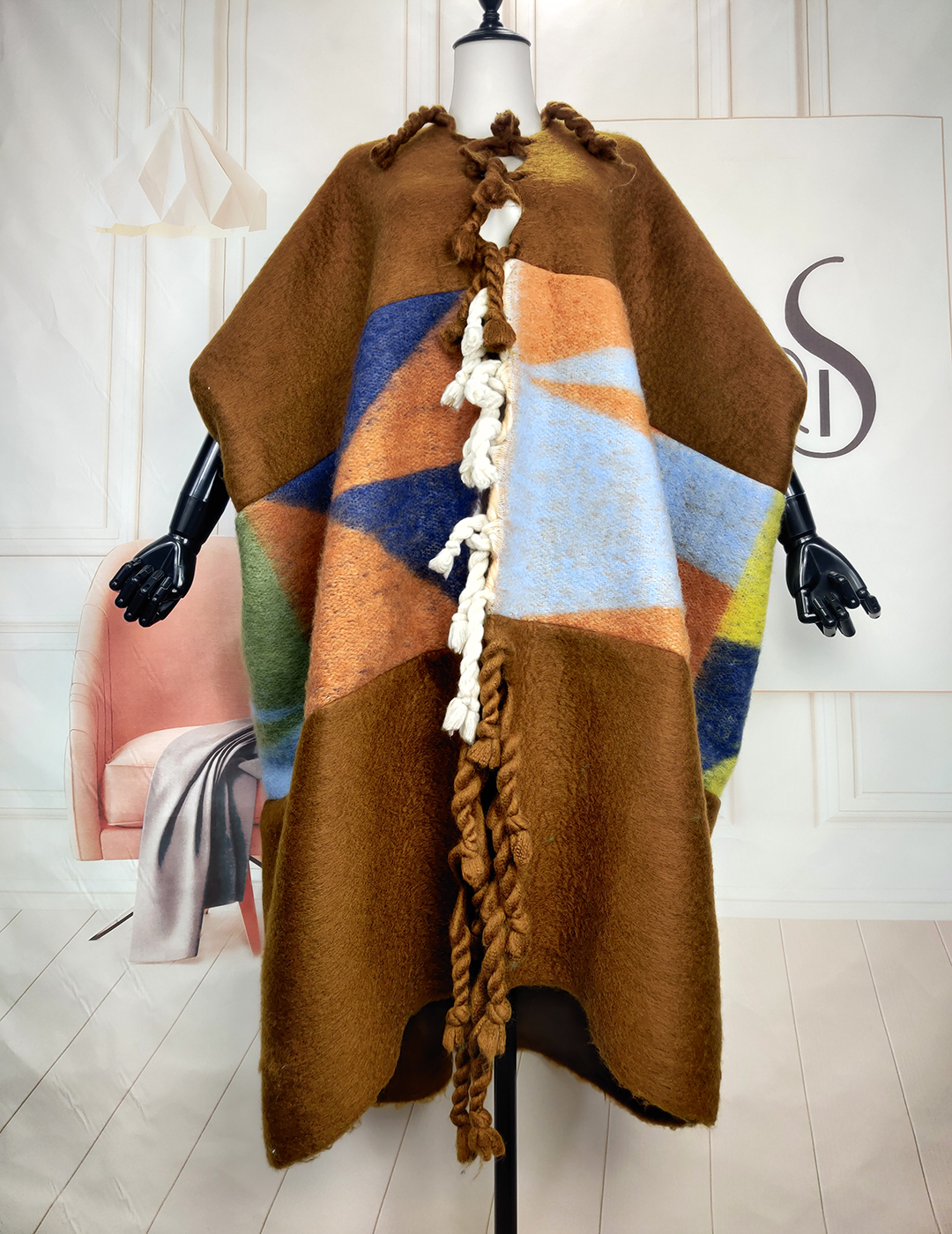 Manteau plumeau ouvert devant pour femme, imprimé, taille unique, cardigans longs flous, style tendance, kimonos pour femme, nouveauté, automne et hiver 2023