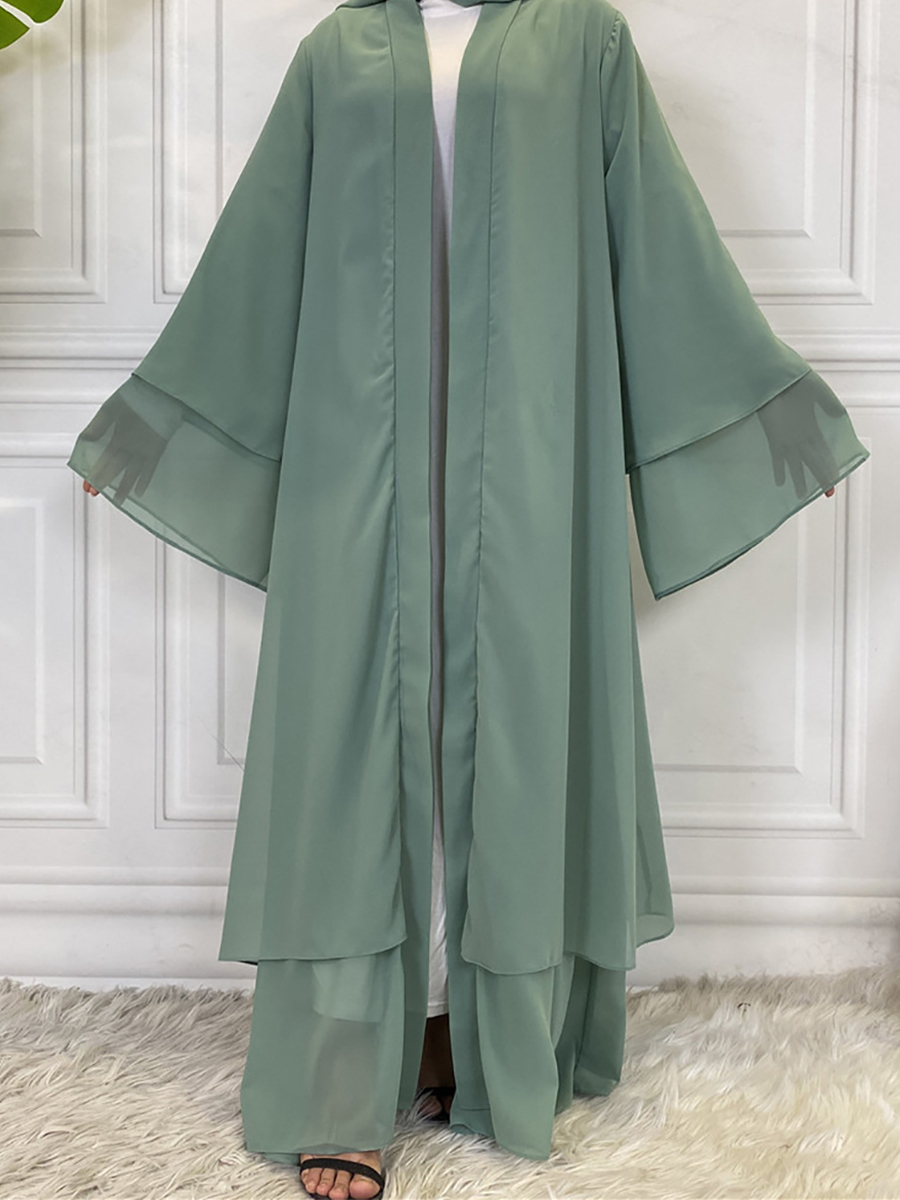 Chaomeng – Robe de Ramadan en mousseline de soie, Abaya, dubaï, turquie, Kaftan musulman pour femmes, Kimono modeste, Caftan Marocain, vêtements islamiques