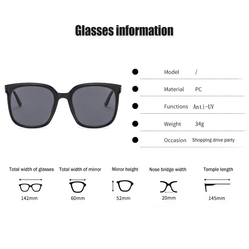 Lunettes de soleil polarisées pour hommes, lunettes de myopie, protection des yeux, lunettes à monture carrée, conduite, mode, UV400, 0-1.0-1.5-4.0