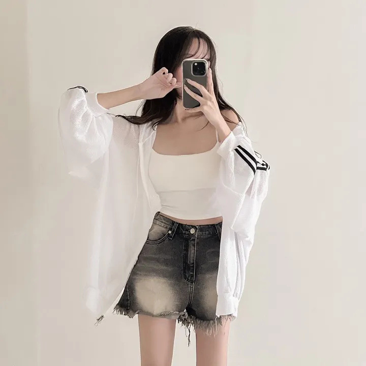 Femmes noir crème solaire vêtements rétro ample à manches longues mince lin veste mode vêtements d'extérieur pour femmes femme tricoté Cardigan 2025