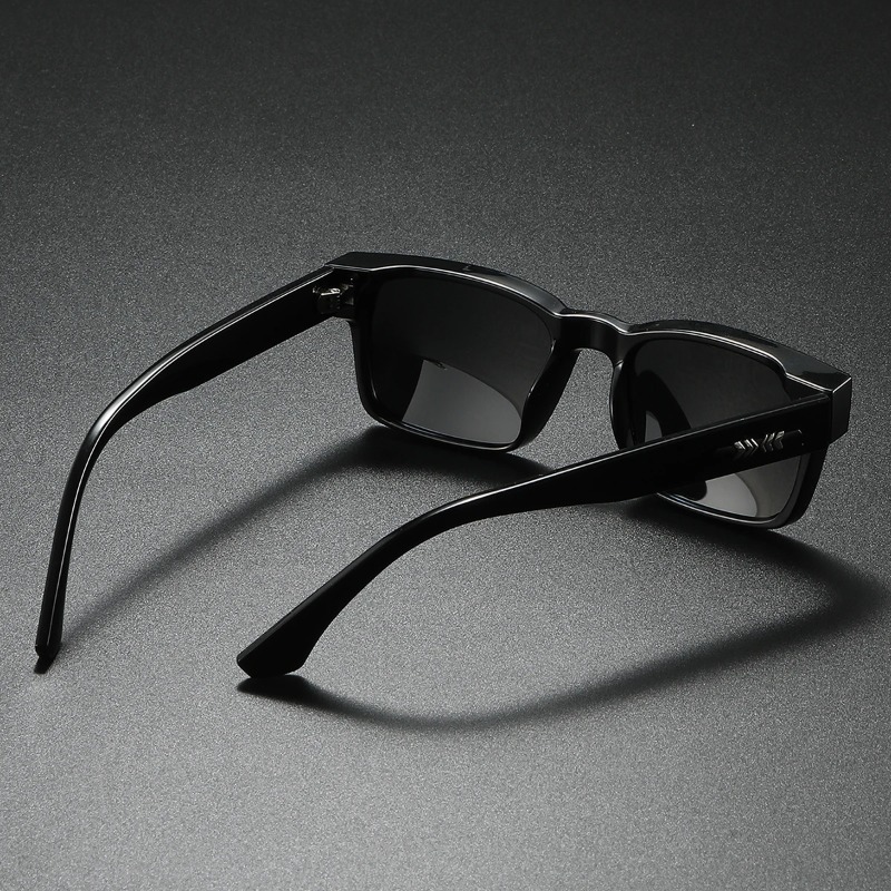 Lunettes de soleil polarisées carrées de qualité pour hommes, avec monture métallique, idéales pour le voyage, la randonnée, la plage, la pêche, protection UV400