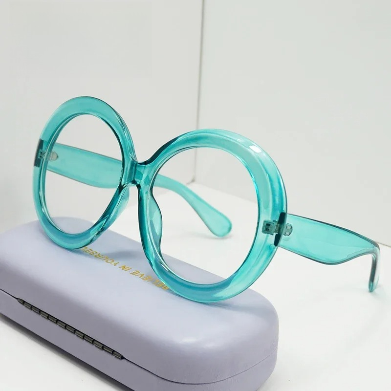 Lunettes de soleil rondes surdimensionnées pour femmes et hommes, marque de luxe, grandes montures, lunettes de soleil, grandes lunettes de protection, lunettes de conduite unisexes