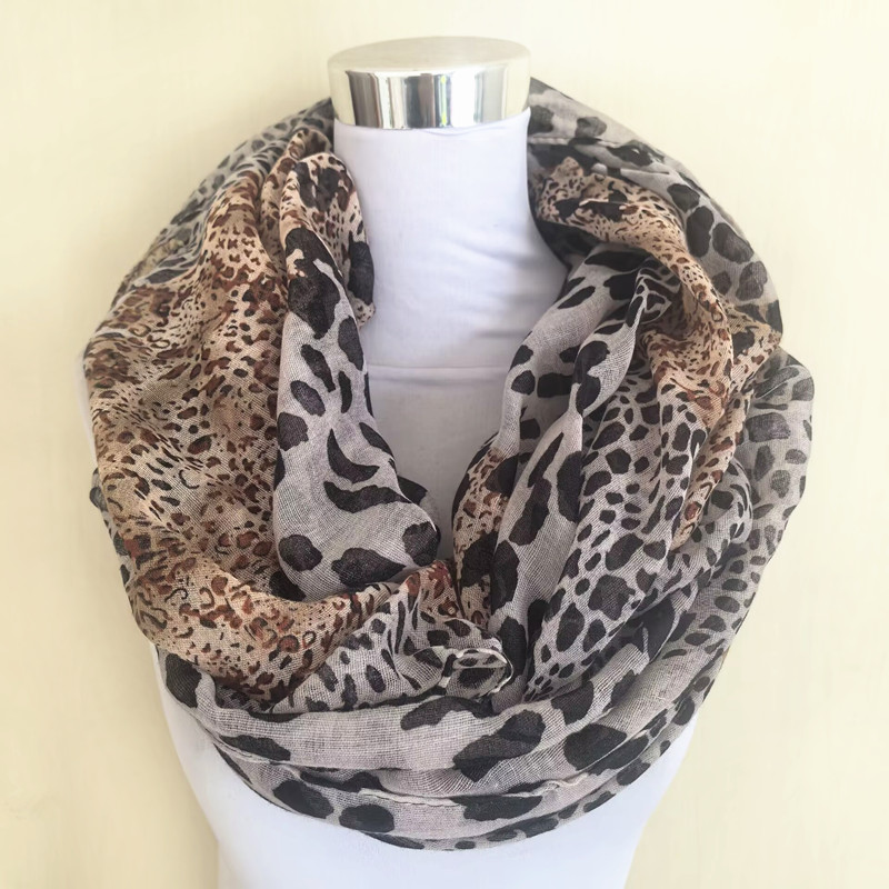 Mode imprimé léopard infini écharpe pour femmes doux chaud respirant foulard foulards musulmans Hijab boucle châle enveloppement foulard
