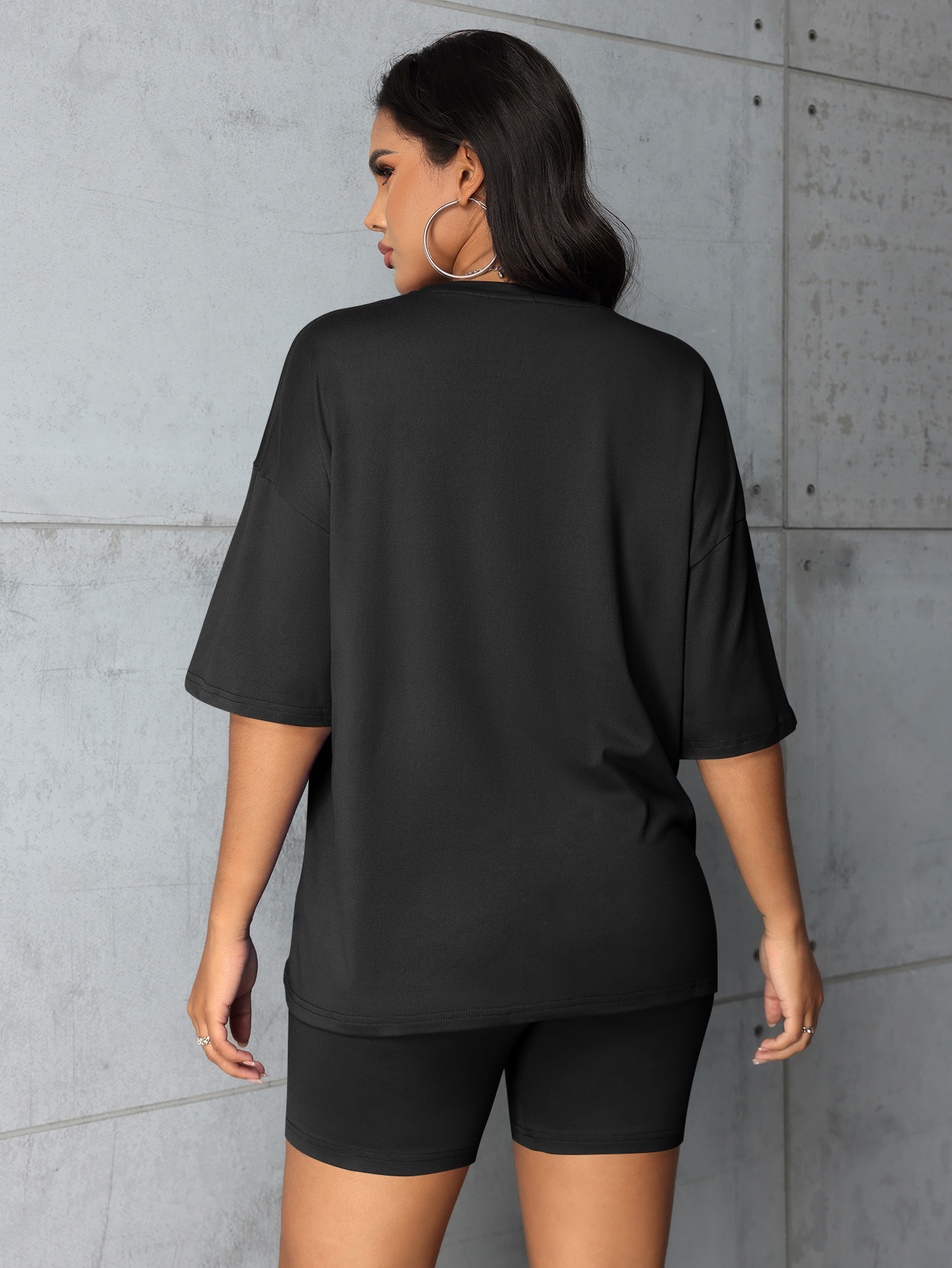 Ensembles Grande Taille pour Femmes – Nouveautés Été 2 Pièces Imprimées « Blessed » – Offres et Liquidations – Tout à Prix Abordable – Ensembles Courts Élégants pour Femmes