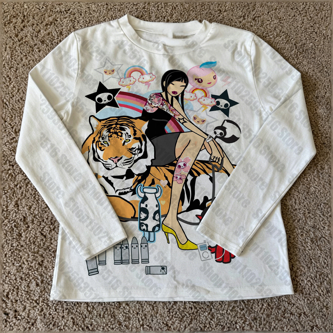 Vêtements pour femmes, vêtements grunge pour femmes, t-shirts graphiques, t-shirts trashy Y2k des années 2000, tops kawaii Kpop, printemps 2025, t-shirts pour femmes