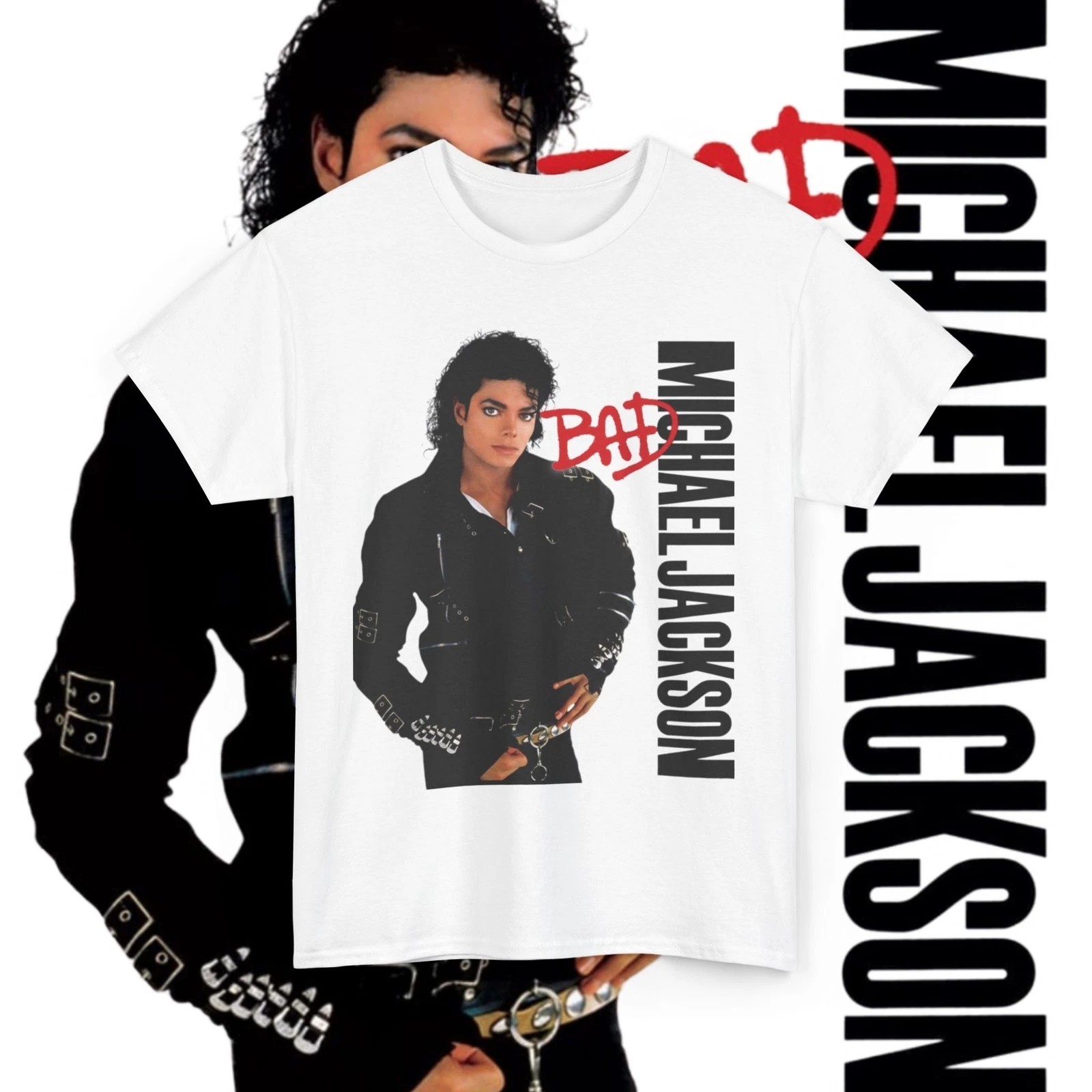 2026 Noir ou Blanc - Michael Jackson MJ nouveau T-shirt unisexe à manches courtes pour homme, coupe oversize, style Y2K, tendance populaire