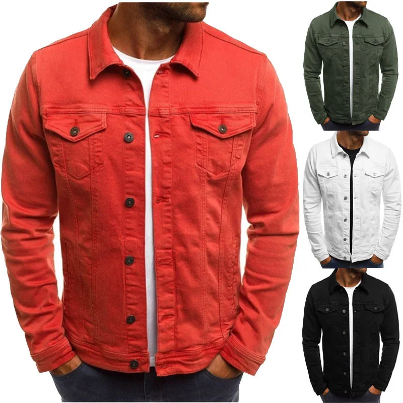 Vestes en jean pour hommes coton Vintage classique tendance moteur et vélo automne veste hommes mince Stretch décontracté jean Cargo manteau mâle hiver