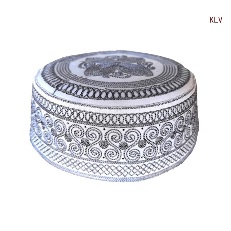 Casquette juive respirante chapeau tête de mort ronde hommes arabie indien bonnet chapeau turban chapeau 6XDA