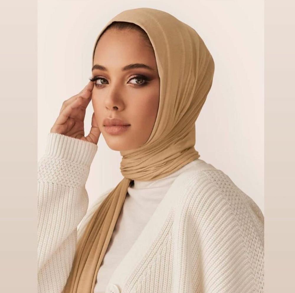 Big Size Foulard en Jersey Hijab Musulman pour femmes, doux, de couleur unie, Bandana,  2021，hijab femme musulman foulard femme voile femme musulman foulard musulmane pour femme islam turban femme bonnet hijab，echarpe