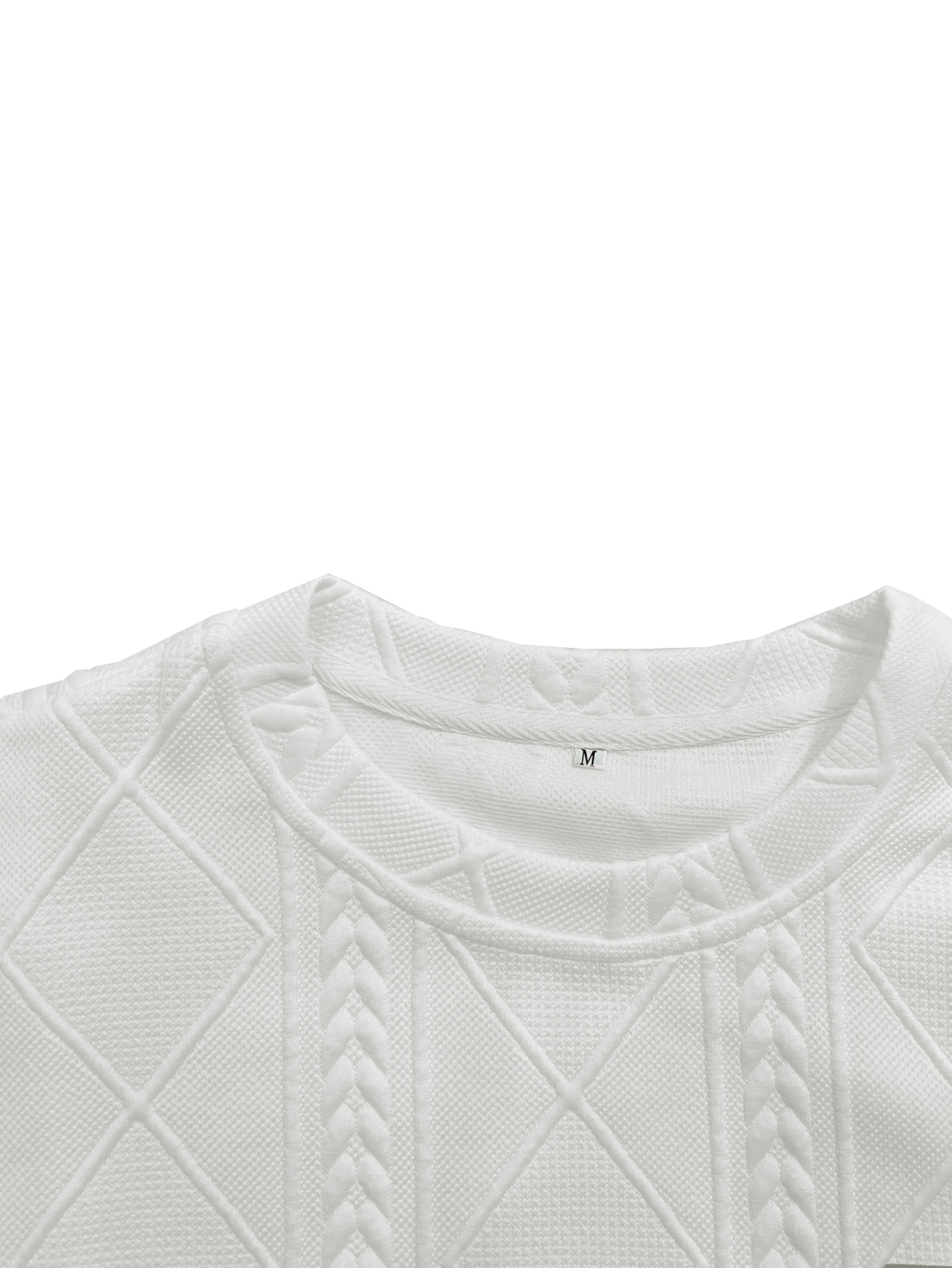 T-shirt jacquard à coupe classique pour homme, manches courtes, décontracté, pour la mode estivale, haut pour homme pour un usage quotidien