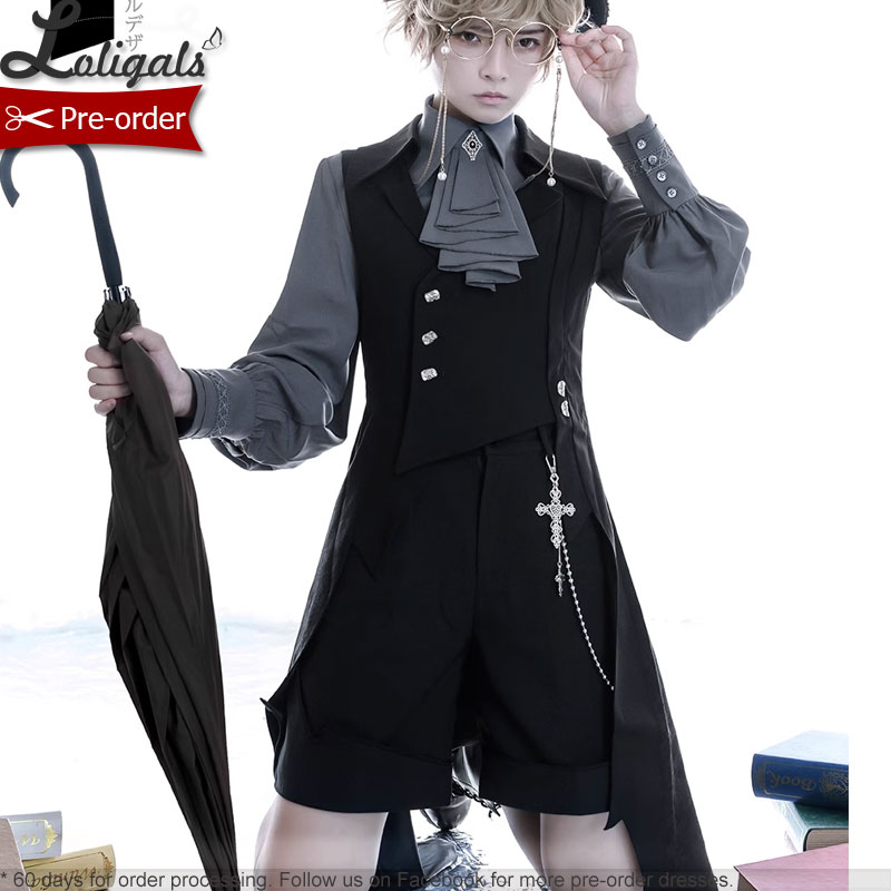 Ouji-Tenue Lolita Rétro, Petit Prince Médiéval, Verhéritage Long Irrégulier, Short par Princess Chronfurniture ~ The Shadow