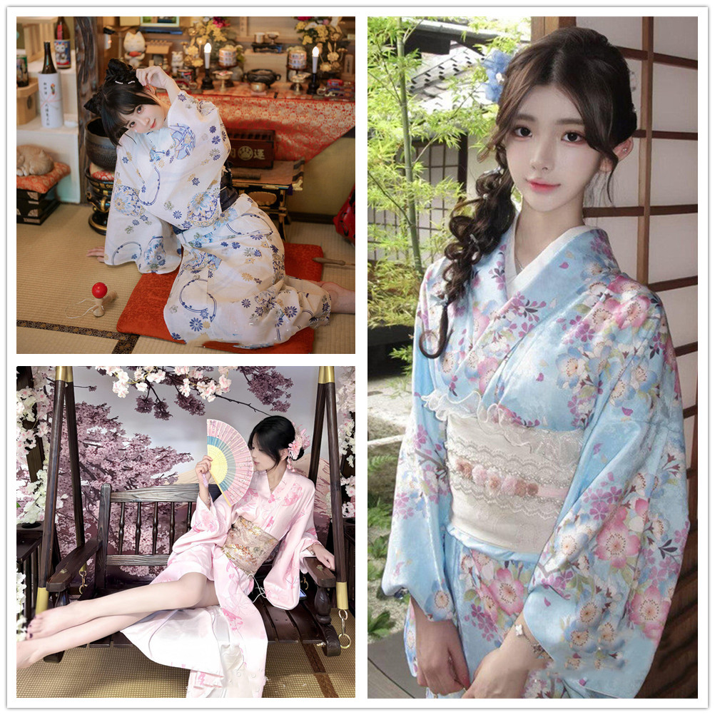 Kimono traditionnel pour femmes, style japonais Yukata, kimono sexy vintage, costume de fête, de bal, de spectacle, de danse, cosplay