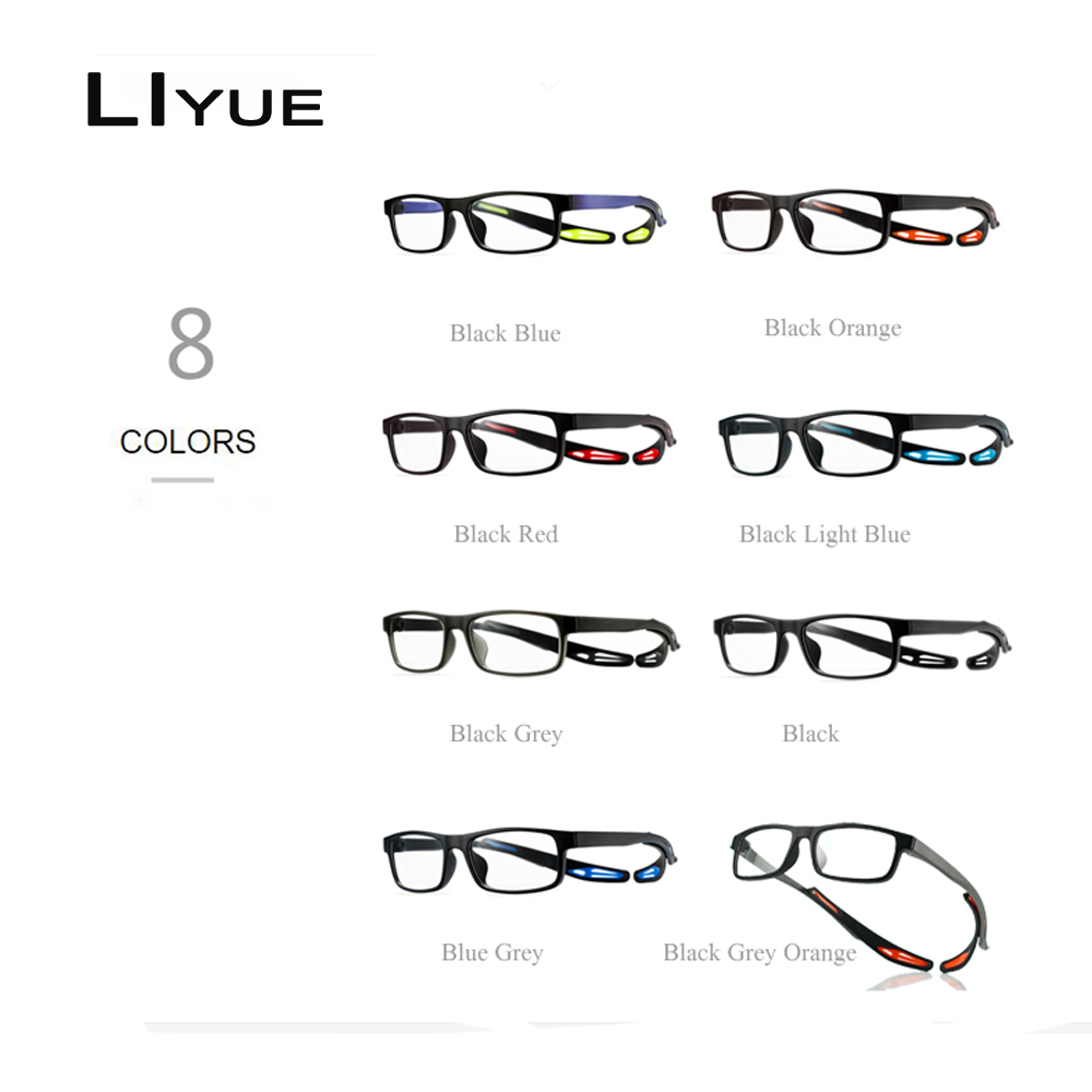 Tr90 lunettes optiques monture de lunettes hommes sport basket-ball Football transparent prescription myopie lunettes cadre de lunettes
