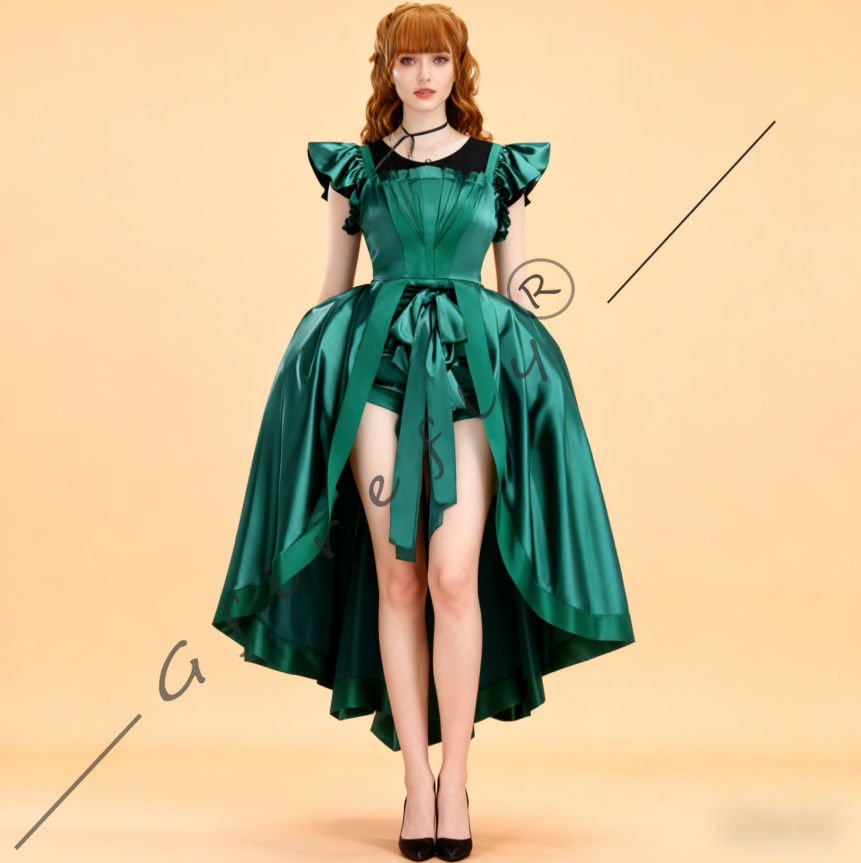 Costume de cosplay et tenue de performance pour soirée de bal, style identique à celui d'Enid Agnes Demille, inspiré de la série télévisée