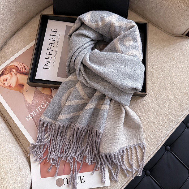 Écharpe Automne-Hiver 2026 pour Femmes, Longue et Chaude, en Faux Cachemire, Hijab Polyvalent, Utilisable comme Couverture, Protection du Cou, Nouveau Style