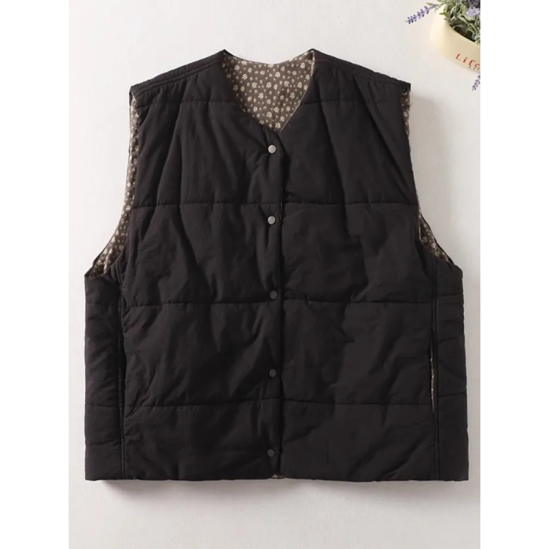 Gilets d'extérieur matelassés Vintage pour femmes, vestes décontractées surdimensionnées sans manches, doublure épaisse et chaude, nouvelle collection hiver 2025