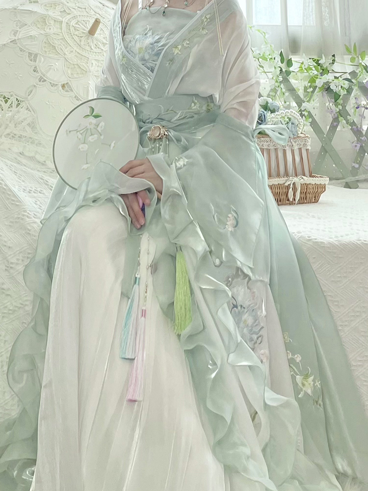 Robe Hanfu chinoise pour femmes, ensembles Hanfu brodés traditionnels anciens, Costume de Cosplay féerique de carnaval, robe de danse Hanfu verte