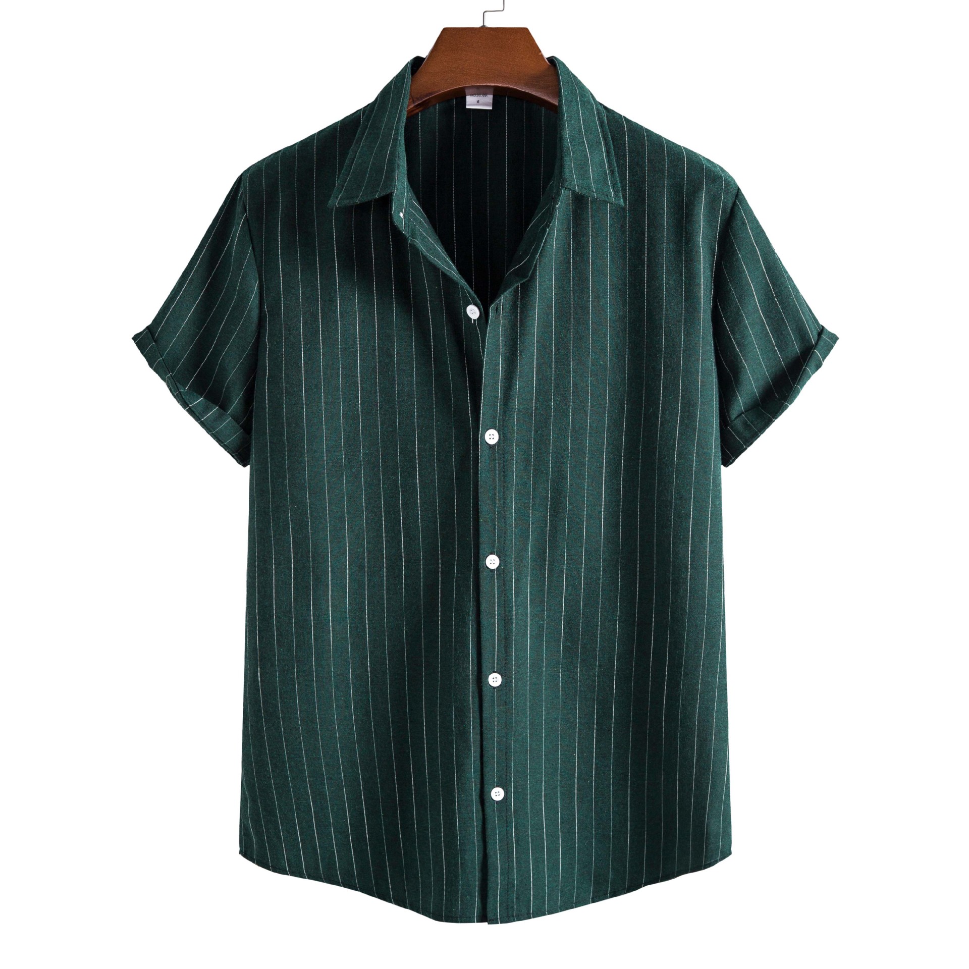 Été hommes décontracté chemise formelle hauts à manches courtes chemises rayées homme mode affaires t-shirt plage sociale t-shirt homme vêtements