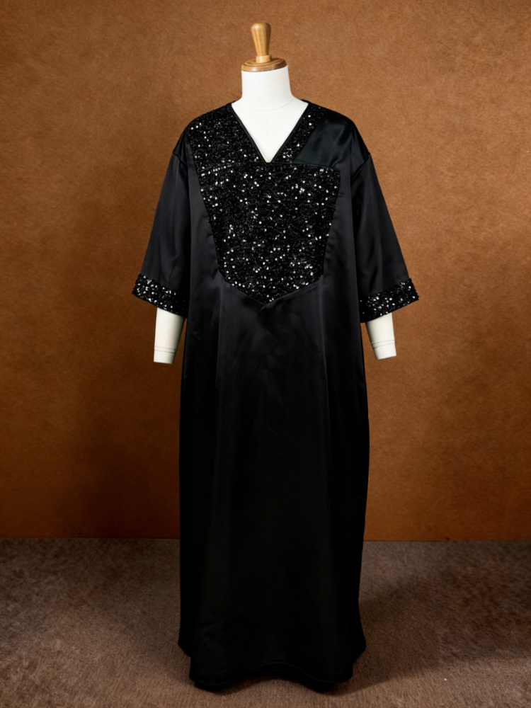 Robes Bubu brillantes pour femmes, Kaftan africain Boubou pour église, vêtements traditionnels africains à paillettes, longs, amples, Patchwork, col en V